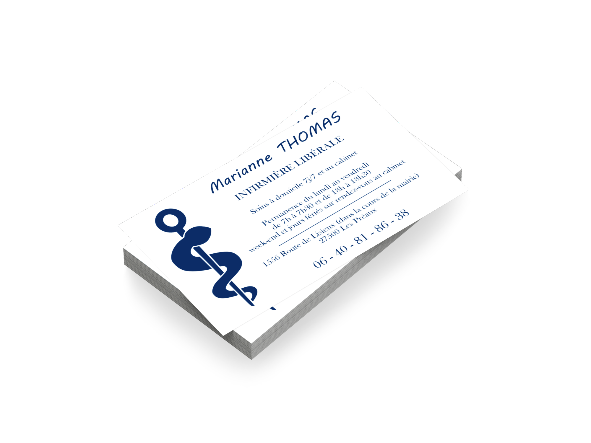 Cartes de Visite - Infirmière Thomas